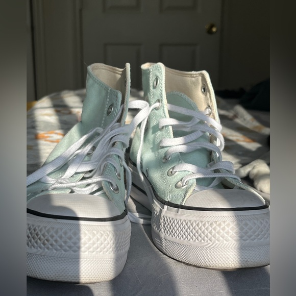 🤍🐠SIZE 7/7.5 Converse Chuck Taylor Lift Platform Light Mint🤍🐠 - Picture 5 of 7